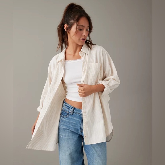 American Eagle Outfitters Tops - American Eagle Go Big Oversized Shirt Size Medium